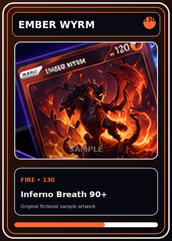 Original fictional Ember Wyrm card