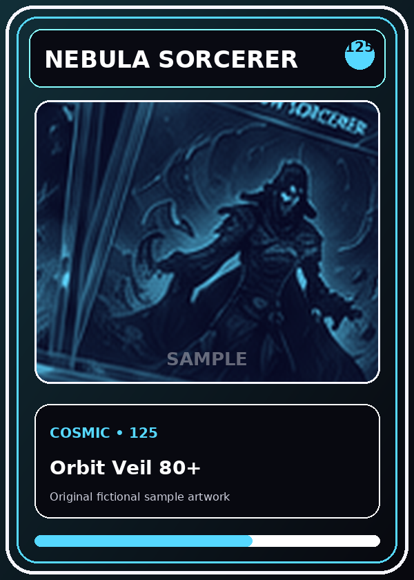 Original fictional Nebula Serpent card